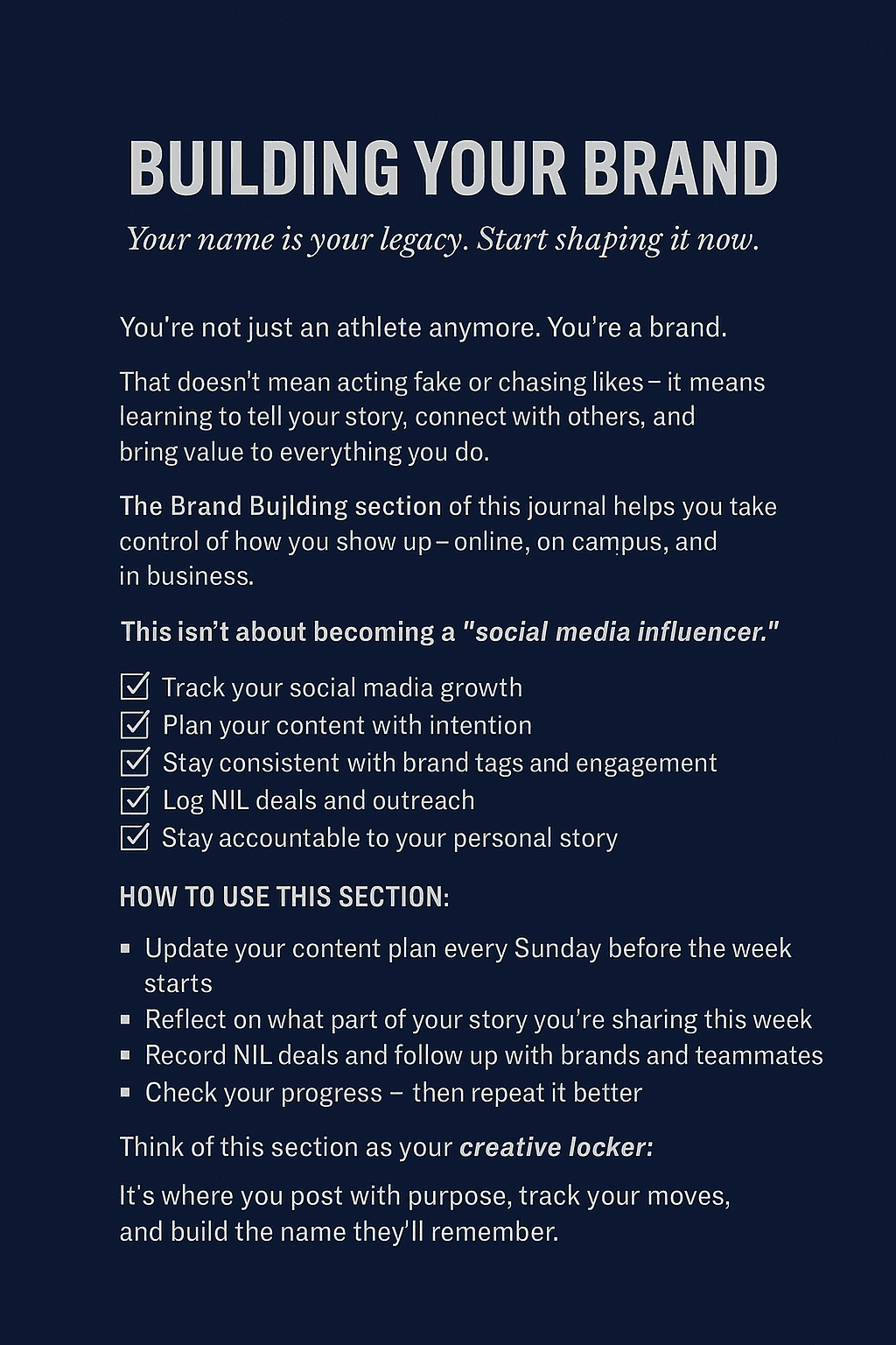 Brand building worksheet preview